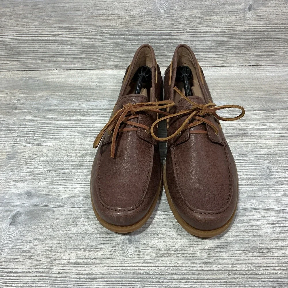 Fossil Men's Authentic Original Brown Leather Casual Boat Dock Shoes Size 13 M